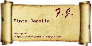 Finta Jarmila névjegykártya